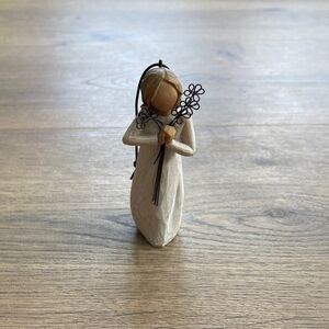 Willow Tree Cream Figurine with Black Flowers